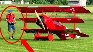 Giant XXL RC TRIPLANE  Giant Fokker Dr 1 HD [upl. by Aritak]