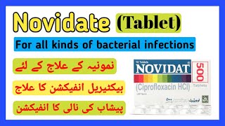 Novidat Tablet Ciprofloxacin Syrup 500mg 250mg Uses Side Effects Urdu Hindi [upl. by Dyrrej]