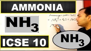 Ammonia  Ammonia ICSE 10 CHEMISTRY  Preparation and Properties of Ammonia  10 ICSE [upl. by Hesketh]