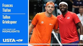 Frances Tiafoe vs Tallon Griekspoor Highlights  2023 Davis Cup [upl. by Urbannal]