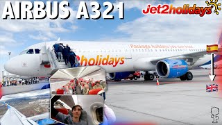 Jet2Holidays Airbus A321Ceo Flight Tenerife South  Manchester Airport Trip Report [upl. by Hsemar]