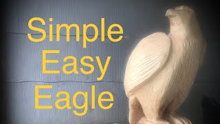 Chainsaw Carving Simple Easy Eagle [upl. by Atisor]