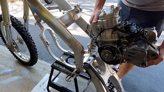 2001 Honda CR250 Restoration  Engine Install  Bike Building [upl. by Nauqram156]