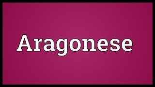 Aragonese Meaning [upl. by Arondel]