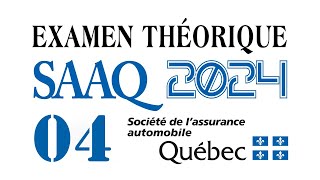 EXAMEN THEORIQUE SAAQ  QUÉBEC 2024  SIGNALISATION ROUTIÈRE 4 [upl. by Farland92]