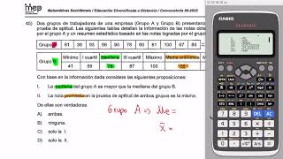 ☑️43  45 Resolución BACHILLERATO por MADUREZ 2022  ESTADÍSTICA [upl. by Frolick753]