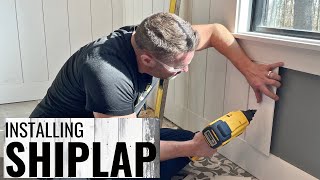 Transform Your Bathroom with Vertical Shiplap  Easy Installation [upl. by Siblee]