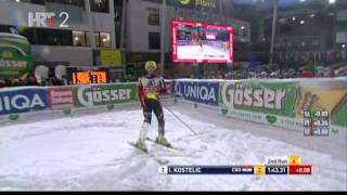 Schladming Svjetski skijaški kup  slalom 2012 Ivica Kostelić  drugi lauf [upl. by Westphal]