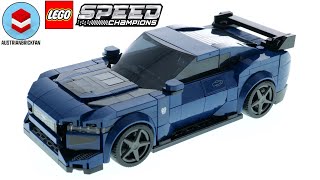 LEGO Speed Champions 76920 Ford Mustang Dark Horse Sports Car Speed Build Review [upl. by Raval]