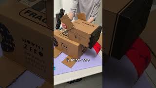 Lets make a cardboard box dog with Makedo 📦🐶 cardboardcrafts coolcrafts [upl. by Ilegna]