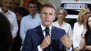 À Orange Emmanuel Macron venu défendre sa réforme du lycée professionnel entame sa rentrée [upl. by Gearalt]