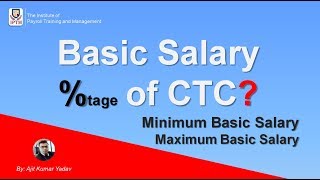 Basic Salary  Percentage of CTC Calculation  Simply Explained by AKumar [upl. by Htezil]