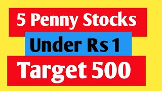 Penny Gems 2024 5 Stocks under ₹1 [upl. by Gena]