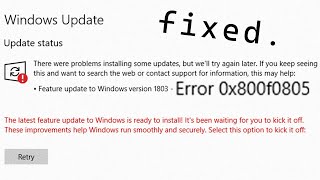 How to Fix Update Error 0x800f0805 on Windows 1011 [upl. by Wilscam]