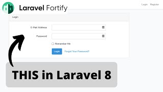 Auth in Laravel 8 Fortify and Laravel UI without Jetstream [upl. by Kirsti]