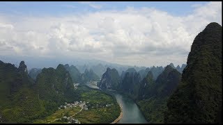 Epic Drone footage of China Yangshuo Mountains  Sept 2017 [upl. by Noitsirhc]