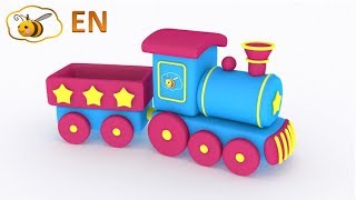 Trains for children Choo choo train from a surprise egg Educational cartoon for kids [upl. by Nekciv]