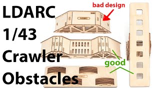 RC 143 micro crawler obstacle course 3 good 1 terrible by LDARC scene combo laser cut wood set [upl. by Terza]