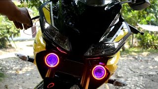 WOOW KEREEN modif quotmiripquot R1M dengan pasang led cree u7 transformer di yamaha all new r15 v3 2018 [upl. by Aria]