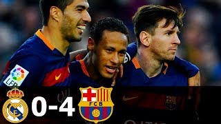 Real Madrid vs FC Barcelona 04 Goals and Highlights with English Commentary 201516 HD 720p [upl. by Gallager]