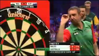 PDC World Cup of Darts 2014  Quarter Final  WebsterBurnett VS WhitlockNicholson [upl. by Idnib]