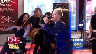 Pnk  Beautiful Trauma  LIVE GMA [upl. by Mongeau]