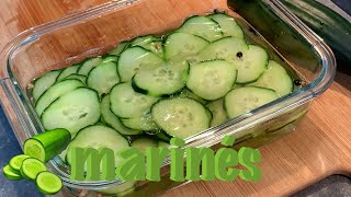 Concombre 🥒 mariné en vinaigre facile amp rapide  Pickles sans cuisson prêt en 2h  Recette  238 [upl. by Raskin112]