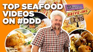 Top 20 Wildest DDD Seafood Videos with Guy Fieri  Diners DriveIns and Dives  Food Network [upl. by Itsym]