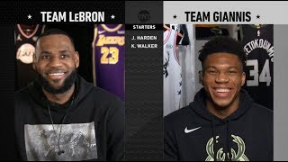 Team LeBron amp Team Giannis Full Draft  2019 NBA AllStar [upl. by Edla]