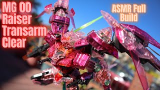 MG 00 Raiser Trans Am Clear The Gundam Base limited  ASMR Full Build  in 15 mins [upl. by Meikah196]