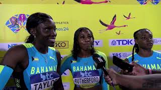 BTC World Relays Bahamas 2024  Bahamas 4x100 Women Relay Team Interviews [upl. by Jill]