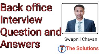 back office interview questions and answers for freshers in hindi [upl. by Pickett132]