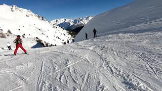 Paradiski Ski Guide Les Arcs Lac red run [upl. by Birmingham]