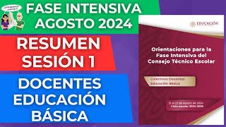 CEAA Resumen Sesión 1 para DOCENTES Fase Intensiva CTE Agosto 2024 parte 1 [upl. by Patt]