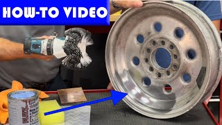 How to Polish Dull Aluminum Wheels to a Mirror Finish in SECONDS using Flitz Metal Polish [upl. by Mussman]