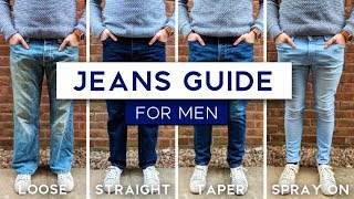 Mens Jeans Fit Guide  The Best Style Jeans For Your Physique [upl. by Sterling]