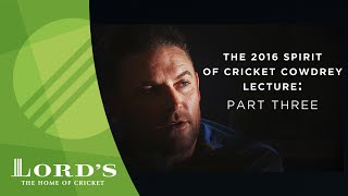 Brendon McCullum part 3  The death of Phil Hughes  2016 Cowdrey Lecture [upl. by Ribble151]