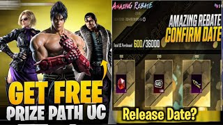 Amazing Rebate Event Return Date  New Takken Prize Path Event  Unlock Takken Prize In Free PUBGM [upl. by Aisined554]