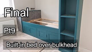 Built in bed over bulkhead build Pt9 Final  This is the last video this series finishing the bed [upl. by Ahsinauj271]