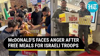 BoycottMcDonalds Trends As Protest Erupts Over Free Meals For Israeli Troops While Gazans Starve [upl. by Eilhsa700]