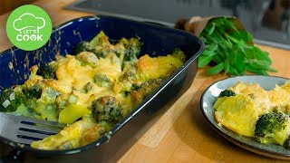 Kartoffelauflauf mit Brokkoli  Einfaches Rezept  Lets Cook [upl. by Acisse150]