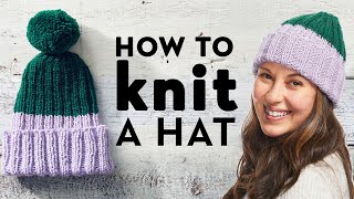 How To Knit A Hat For Beginners  Stitch Club  Good Housekeeping [upl. by Tnarud]