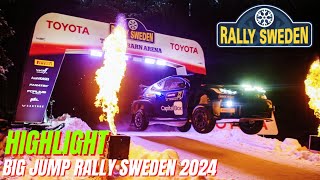 BEST OF WRC RALLY SWEDEN 2024  BIG JUMP RALLY FLATOUT  THE RED BARN ARENA [upl. by Airyk180]