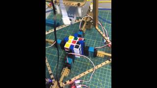 Makeblock Robot Solves the Rubiks Cube via Raspberry Pi [upl. by Araj]