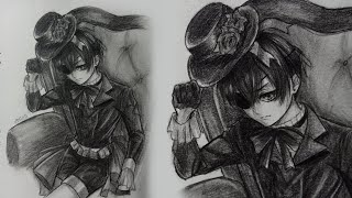 CIEL PHANTOMHIVE  How To Draw Ciel Phantomhive BLACK BUTLER [upl. by Irok]