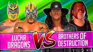 Kalisto amp Sin Cara Lucha Dragons vs Undertaker And Kane Brothers Of Destruction [upl. by Chilton]