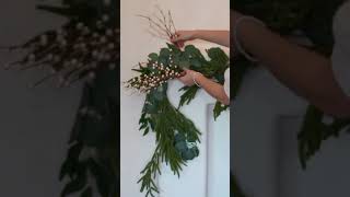 HOW TO STYLE MANTEL WITH GARLAND  LAYERING HACK [upl. by Kolodgie464]