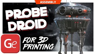 Imperial Probe Droid 3D Printing Model  Assembly by Gambody [upl. by Botnick]