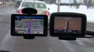 Video Review Garmin nuvi 3760  3790 vs TomTom 750  950 Lithuania Kaunas  Ramuciai [upl. by Casar]