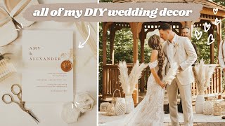 EVERYTHING I DIYED FOR MY WEDDING 💍  Cricut Wedding Projects  DIY Wedding Decor Ideas [upl. by Eittak971]